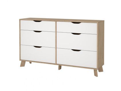 Komoda Iker 711 jackson hickory/bílá