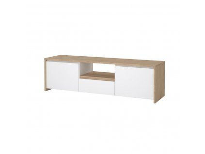 TV stolek Nerea 315 jackson hickory/bílý lesk