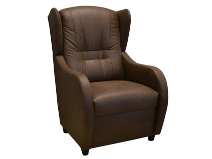 Relaxační křeslo ušák René tmavě hnědé Watusi 44