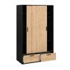 Skříň Lincoln 324 černý mat/jackson hickory