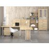 Knihovna Office 80400/102 dub sonoma/sklo