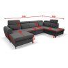 Sedací souprava Faria XL U levá Kronos 22