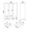Šatní skříň Iker 709 jackson hickory/bílá