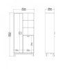 Knihovna Iker 719 jackson hickory/bílá