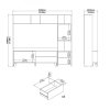 TV stěna Nerea 320 jackson hickory/bílý lesk