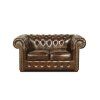 Pohovka Chesterfield Classic 2 kůže hnědá