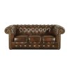 Pohovka Chesterfield Classic 3 kůže hnědá