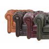 Pohovka Chesterfield Classic 3 kůže bordó