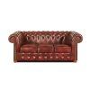 Pohovka Chesterfield Classic 3 kůže bordó