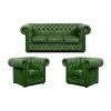 Sedací souprava Chesterfield Lord 3+1+1 kůže zelená