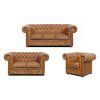 Sedací souprava Chesterfield Lord 3+2+1 kůže koňak