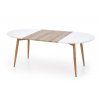 EDWARD jídelní stůl bílý/medový dub