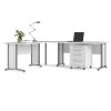 Rohová deska stolu Office 458 bílá/silver grey