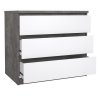 Komoda Simplicity 235 beton/bílý lesk