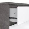 Komoda Simplicity 235 beton/bílý lesk