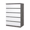 Komoda Simplicity 231 beton/bílý lesk