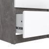 Komoda Simplicity 233 beton/bílý lesk