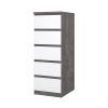 Komoda Simplicity 233 beton/bílý lesk