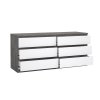 Komoda Simplicity 232 beton/bílý lesk