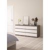 Komoda Simplicity 232 beton/bílý lesk