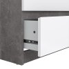 Komoda Simplicity 232 beton/bílý lesk