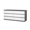 Komoda Simplicity 232 beton/bílý lesk