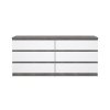 Komoda Simplicity 232 beton/bílý lesk