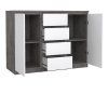 Komoda Simplicity 236 beton/bílý lesk