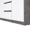 Komoda Simplicity 236 beton/bílý lesk