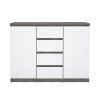 Komoda Simplicity 236 beton/bílý lesk