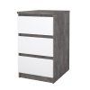 Komoda Simplicity 237 beton/bílý lesk