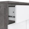Komoda Simplicity 234 beton/bílý lesk